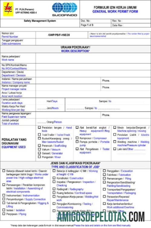 Permissão Geral de Trabalho baixar para verificação